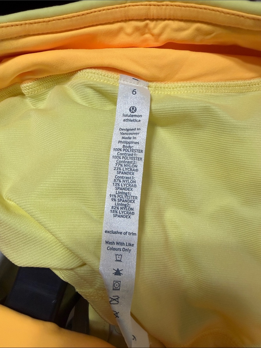 lululemon athletica Yellow Plaid Layered Running Shorts - Picture 5 of 7